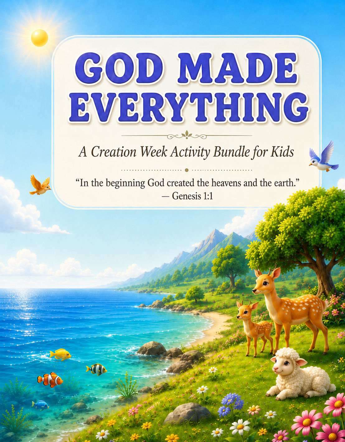 God Made Everything Creation Week Activity Bundle cover